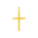 14k Yellow Gold Polished Cross Pendant-2