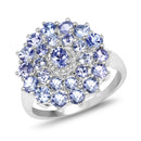 2.27 Carat Genuine Tanzanite .925 Sterling Silver Ring-1