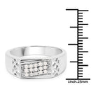 0.23 Carat Genuine White Diamond .925 Sterling Silver Ring-3
