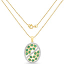 2.24 Carat Genuine Emerald .925 Sterling Silver Pendant-2