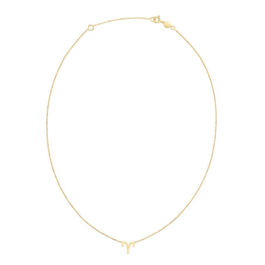 14K Yellow Gold Aries Necklace - 0