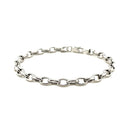 4.6mm 14k White Gold Oval Rolo Bracelet-2