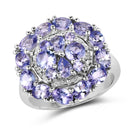 2.92 Carat Genuine Tanzanite .925 Sterling Silver Ring-1