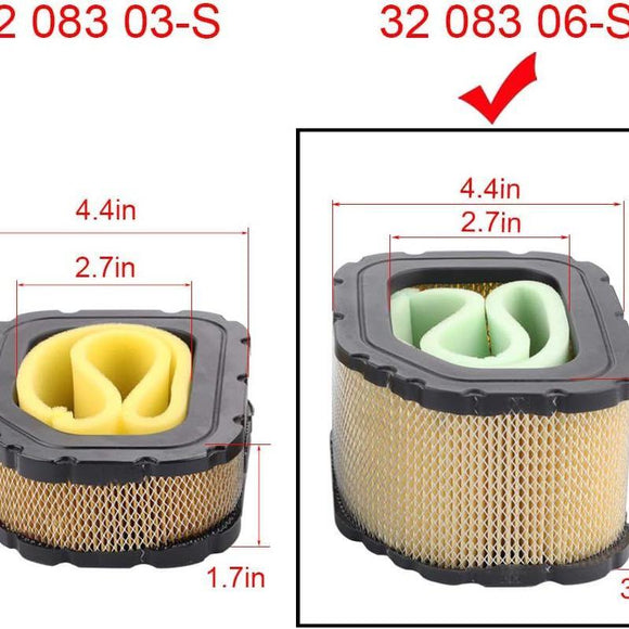 Hipa 32-083-06 Air Filter For Kohler SV710 SV715 SV720 SV725 SV730 SV735 SV740 SV810 SV820 SV830 SV840 Courage Engine Tractor 32-083-06S 32 883 03-S1