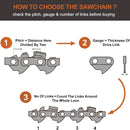 10 Inch Pole Saw Chain 3/8 LP .043 40 Bumper DL For R40 90PX040G Husqvarna 436 LI T536 LiXP 536 LiXP WG 323 322 for PS2383 PS2683 Ryobi TP26-5