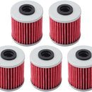 Hipa (Pack of 5) HF207 Oil Filter for Kawasaki KX250F KX450F 04-17 Suzuki RMZ250 RMZ450 RMX450Z Replace # KN-207, K5202-00001, 16510-35G00-1