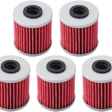 Hipa (Pack of 5) HF207 Oil Filter for Kawasaki KX250F KX450F 04-17 Suzuki RMZ250 RMZ450 RMX450Z Replace # KN-207, K5202-00001, 16510-35G00