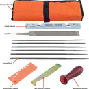 12-Pack Chainsaw Sharpening Kit W 5/32 3/16 7/32 1/8 11/64 13/64 inch Round Files Depth & Quick Check Gauge File Guide 6 Inch Flat File for Stihl-5