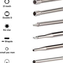 Biuhpa Set mit 12 Schraubendreher Vergaser-Einstellwerkzeug mit Reinigungsbürsten, Splined/Pac Man/Double D für Poulan Husqvarna STHIL Echo Motor Motorsense Kettensäge-3