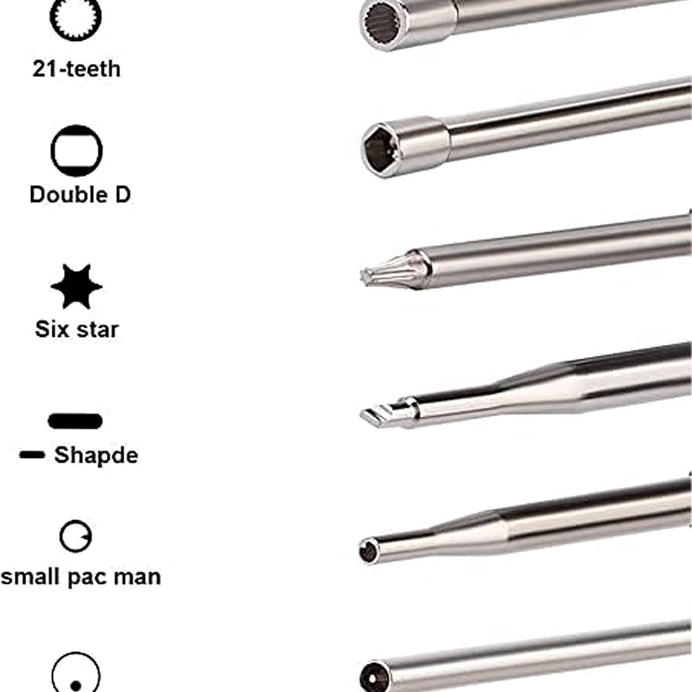 Biuhpa Set mit 12 Schraubendreher Vergaser-Einstellwerkzeug mit Reinigungsbürsten, Splined/Pac Man/Double D für Poulan Husqvarna STHIL Echo Motor Motorsense Kettensäge