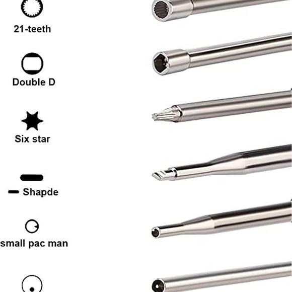 Biuhpa Set 12 Vergaser Tuning Werkzeugen/Tuning Schraubendreher für 2-Takt-Motor Keilverzahnung/Pac Man/D/Doppel-D-Spitze für Poulan Hus-qvarna STHIL ECHO Kettensägen Freischneider