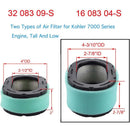 Hipa 16-083-04-S Air Filter Fits Kohler 7000 Series KT715 KT725 KT730 KT735 ZT710 ZT720 ZT730 ZT740 Lawn Mower Engine Use Rotary 14855 Pre filter-3