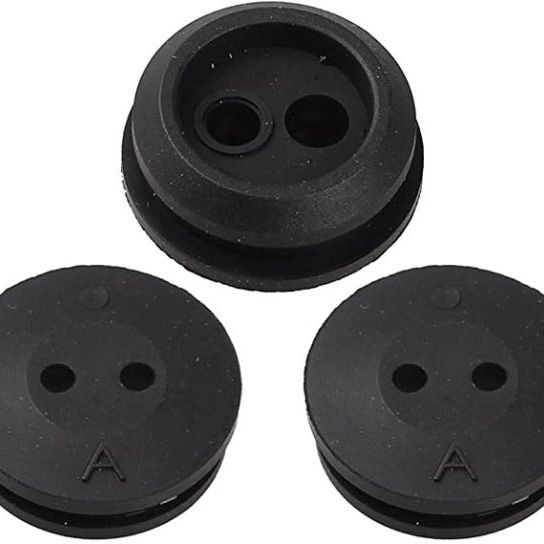 5-Pack 2-Hole 19mm 3/4-inch Tank Hole Rubber Grommet for I.D x O.D 3mm x5mm (Approx 1/8 x 3/16) Fuel Lines fit Generator Lawn Mower Pressure Washer