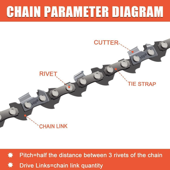 16 Inch MS210 Chain 3/8 LP Pitch .043 Gauge 55 DL for Stihl MS170 MS180 MS 210 017 018 MS180C MS170C Chainsaw #61 PMM3 55 90PX055G