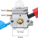 Carburetor Kit For Poulan FL1500 FL1500LE 25cc Weed Eater Featherlite Gas Leaf Blower Trimmer Replace C1U-W12B C1U-W12A 530071629-2