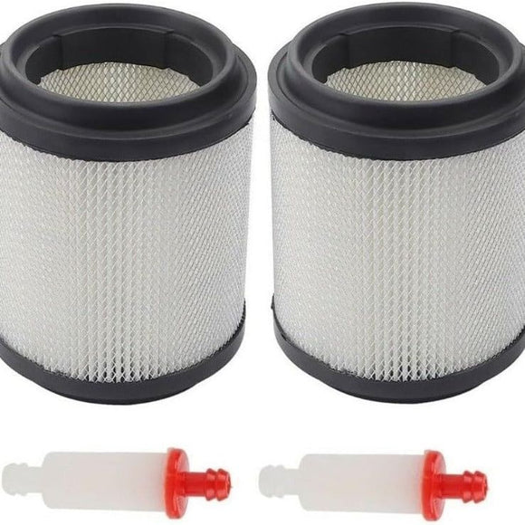 (2 PACK) 7080369 Air Filter For Polaris ATV 350L 400L, Big boss 250 4X4, 300 4x6 with Fuel Filters