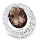 7.90 Carat Genuine Smoky Quartz .925 Sterling Silver Ring-1