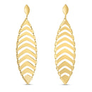 14k Yellow Gold Drop Leaf Earrings-1
