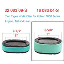Air Oil Filter Tune-Up Kit for Kohler KT610 KT715 KT725 KT730 KT735 KT740 KT745 19-26HP Engine Lawn Mower Tractor # 32 083 09-S 12 050 01-S-3