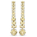 18K White Gold Plated 7.22 Carat Genuine Citrine .925 Sterling Silver Earrings-1