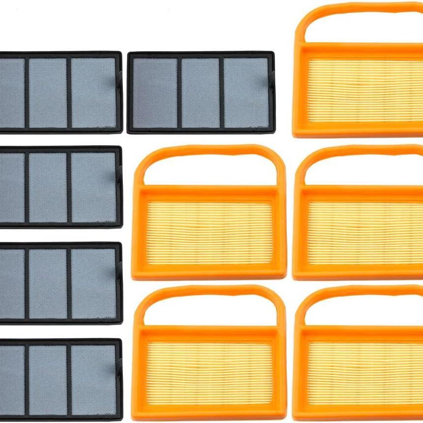 5-Pack Air Filter Set For Stihl TS410 TS420 TS480 TS500i Concrete Cut-Off Saws Replace 4238-141-0300 4238-140-1800 4238-140-4402 - 0
