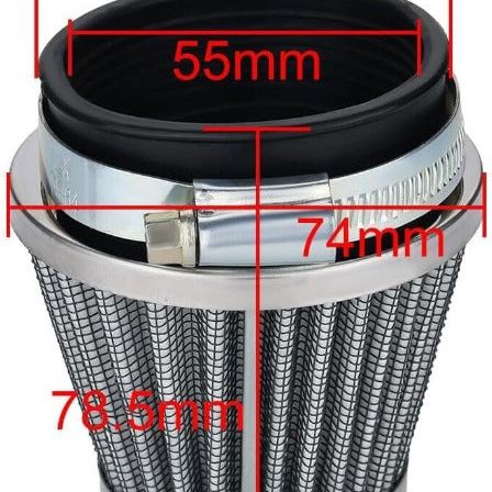 Hipa 2 Pack CB750 CB900 CB1000 GS700 54mm Air Filter Chrome Cone for Suzuki GS1000 GS750 GT550 GS700 GS850 Honda CB750 CB900 Kawasaki Kz1000