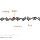 16 Inch Chain 3/8 LP .050 Gauge 56 DL For S56 Poulan 2050 2150 2375 Ryobi RY3716 RY43006 Oregon CS1200 CS1400 CS300 Chainsaw-3