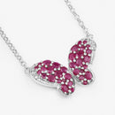 4.15 Carat Genuine Ruby and White Zircon .925 Sterling Silver Pendant-4