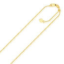 14k Yellow Gold Singapore Style Adjustable Chain (1.40 mm)-1
