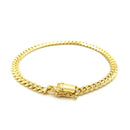 5.0mm 14k Yellow Gold Classic Miami Cuban Solid Bracelet-3