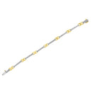 10K Yellow Gold 1.00 Cttw Pave Set Diamond Bar and  X-Link 7" Bracelet (I-J Color, I3 Quality)-4
