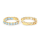 3.80 Carat Genuine Blue Topaz .925 Sterling Silver Earrings-3