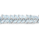 15.04 Carat Genuine Blue Topaz .925 Sterling Silver Bracelet-3