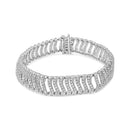 .925 Sterling Silver 5.00 Cttw Round-Cut Diamond "S" Link Bracelet (I-J Color, I3 Clarity) - Size 7.25-1