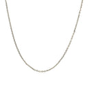 14k White Gold Adjustable Cable Chain 0.9mm-2