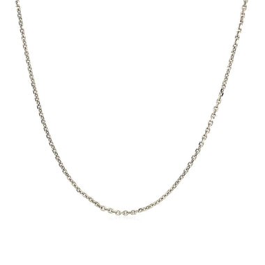 14k White Gold Adjustable Cable Chain 0.9mm - 0