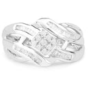 0.62 Carat Genuine White Diamond .925 Sterling Silver Ring-3