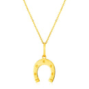 14K Yellow Gold Necklace with Horseshoe-1