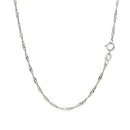 10k White Gold Singapore Chain 1.5mm-3