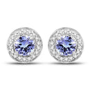 3.22 Carat Genuine Tanzanite & White Topaz .925 Sterling Silver Ring-3