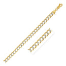 3.2 mm 14k Two Tone Gold Pave Curb Chain-1