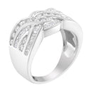 10K White Gold Diamond Bypass Ring (1 Cttw, H-I Color, I1-I2 Clarity) - Size 6-3/4-3