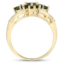 1.26 Carat Genuine Chrome Diopside .925 Sterling Silver Ring-2