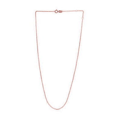 Adjustable Cable Chain in 14k Rose Gold (0.97 mm) - 0