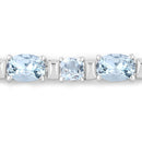10.06 Carat Genuine Aquamarine .925 Sterling Silver Bracelet-2