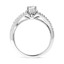 14K White Gold 5/8 Cttw Diamond Split Shank Engagement Ring  (G-H Color, VS2-SI1 Clarity) - Size 7-5