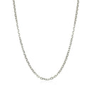 14k White Gold Diamond Cut Cable Link Chain 1.8mm-2