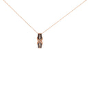 10K Rose Gold 1/4 Cttw White and Chocolate Brown Diamond Infinity Twist Pendant Necklace (I-J Color, I1-I2 Clarity)-2