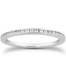 14k White Gold Slim Profile Diamond Channel Set Wedding Ring Band-1
