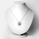 1.33 Carat Genuine Tanzanite and White Topaz .925 Sterling Silver Pendant-2